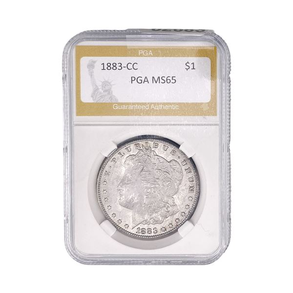 1883-CC Morgan Silver Dollar PGA MS65