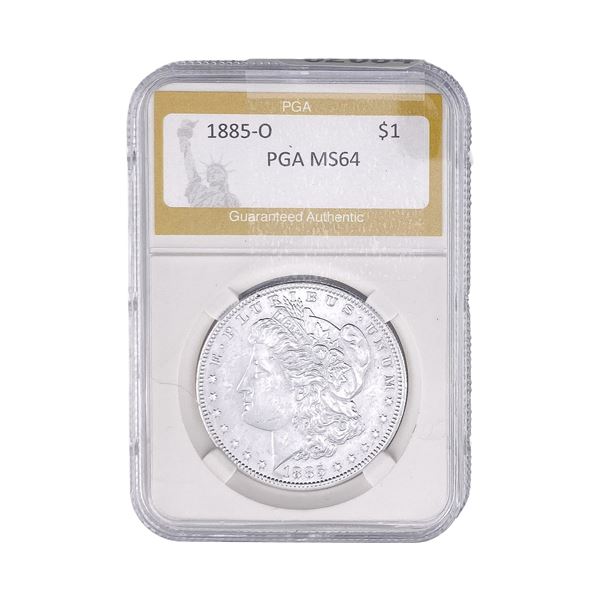 1885-O Morgan Silver Dollar PGA MS64