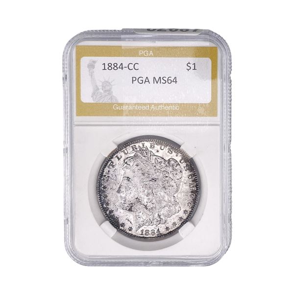 1884-CC Morgan Silver Dollar PGA MS64