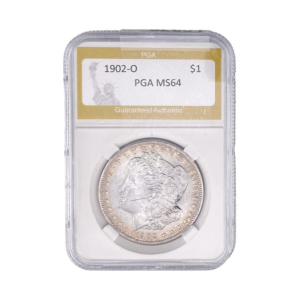 1902-O Morgan Silver Dollar PGA MS64