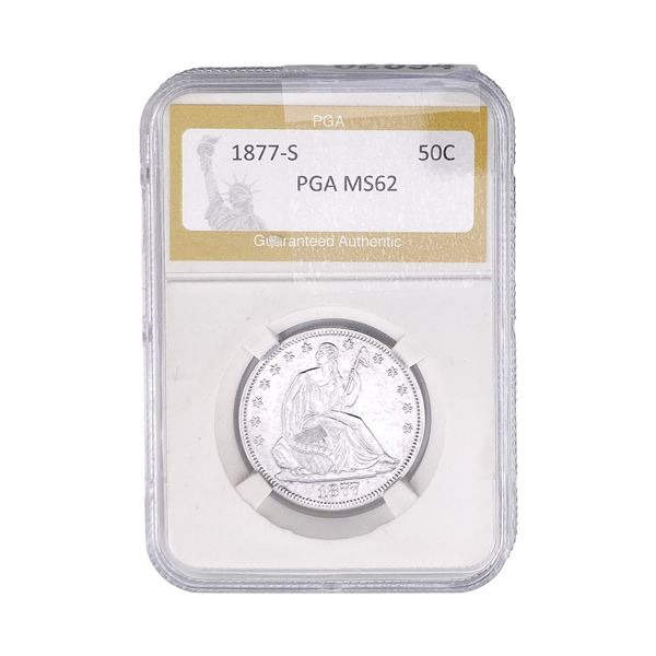1877-S Seated Liberty Half Dollar PGA MS62