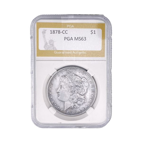 1878-CC Morgan Silver Dollar PGA MS63
