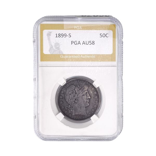 1899-S Barber Half Dollar PGA AU58