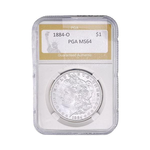 1884-O Morgan Silver Dollar PGA MS64