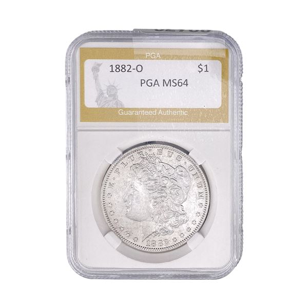 1882-O Morgan Silver Dollar PGA MS64