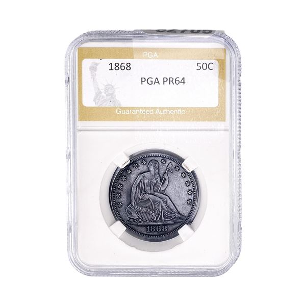 1868 Seated Liberty Half Dollar PGA PR64