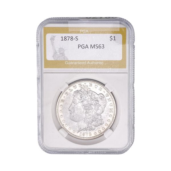 1878-S Morgan Silver Dollar PGA MS63