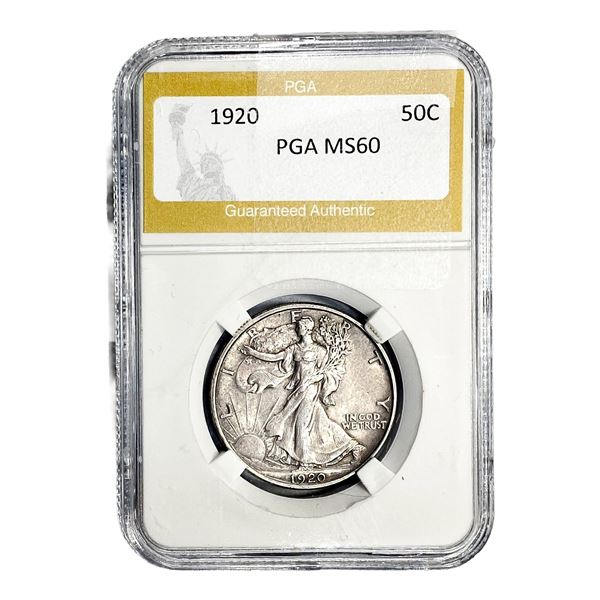 1920 Walking Liberty Half Dollar PGA MS60