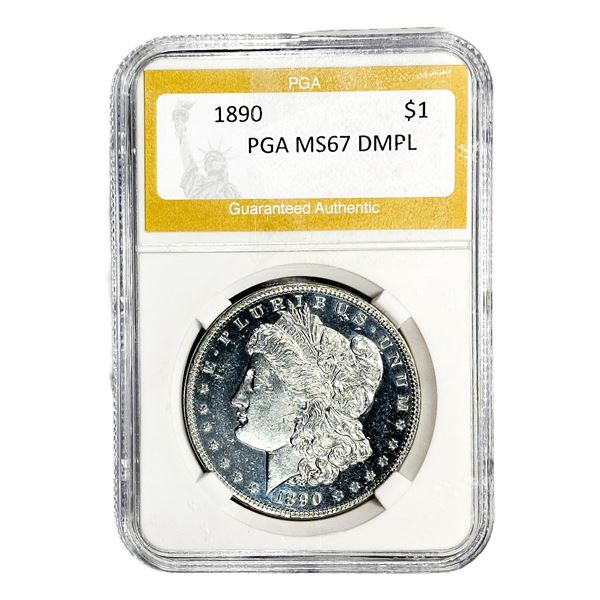 1890 Morgan Silver Dollar PGA MS67 DMPL