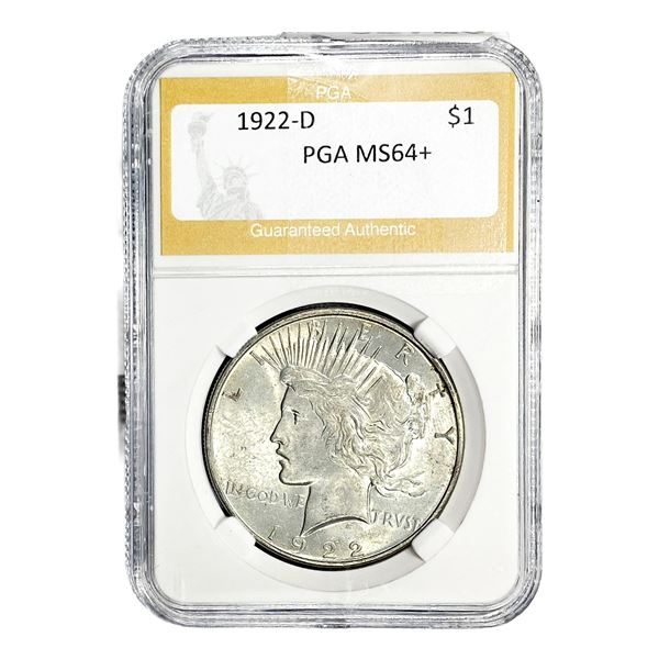 1922-D Silver Peace Dollar PGA MS64+