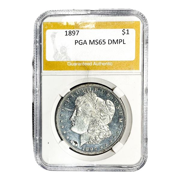 1897 Morgan Silver Dollar PGA MS65 DMPL