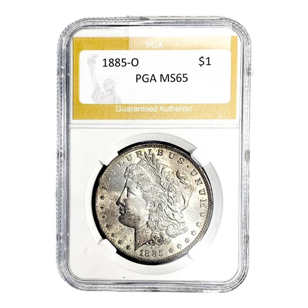 1885-O Morgan Silver Dollar PGA MS65