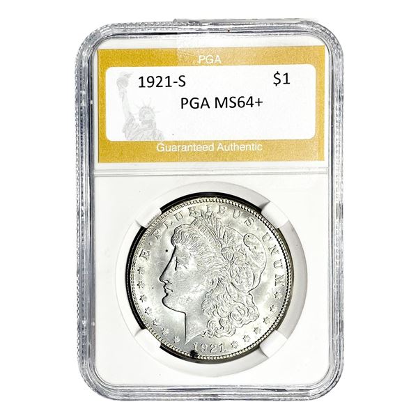1921-S Morgan Silver Dollar PGA MS64+