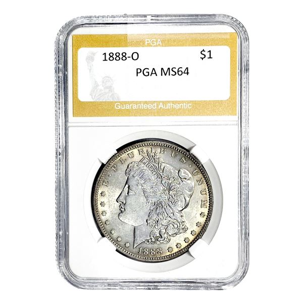 1888-O Morgan Silver Dollar PGA MS64