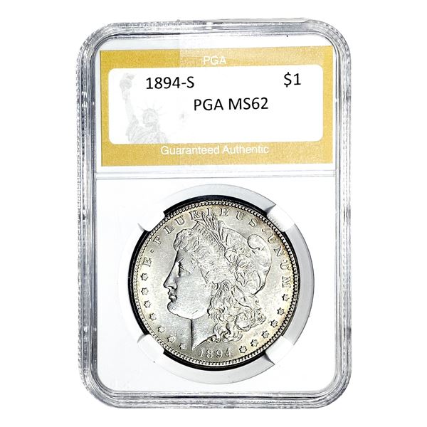 1894-S Morgan Silver Dollar PGA MS62