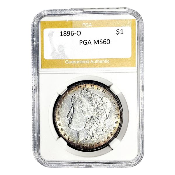 1896-O Morgan Silver Dollar PGA MS60