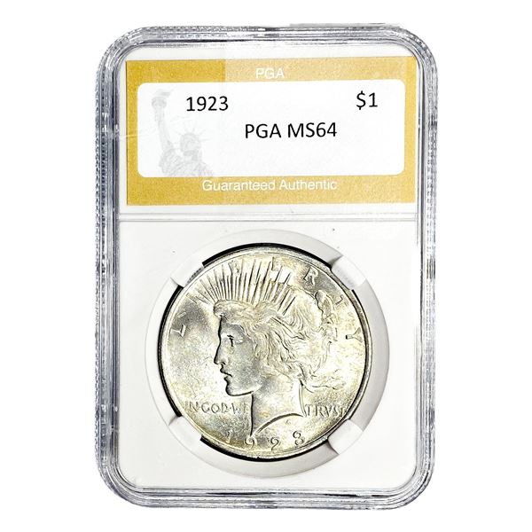 1923 Silver Peace Dollar PGA MS64