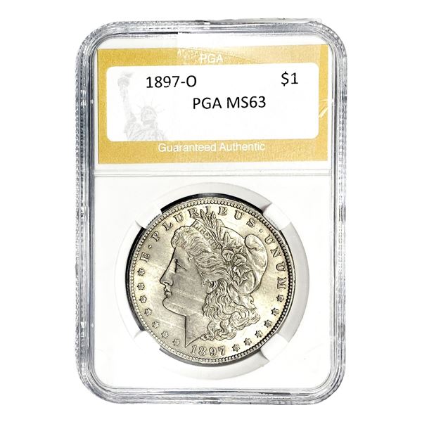 1897-O Morgan Silver Dollar PGA MS63