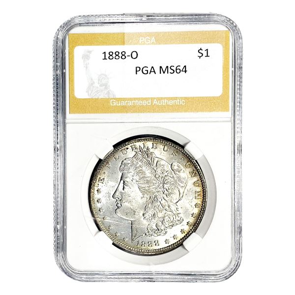 1888-O Morgan Silver Dollar PGA MS64