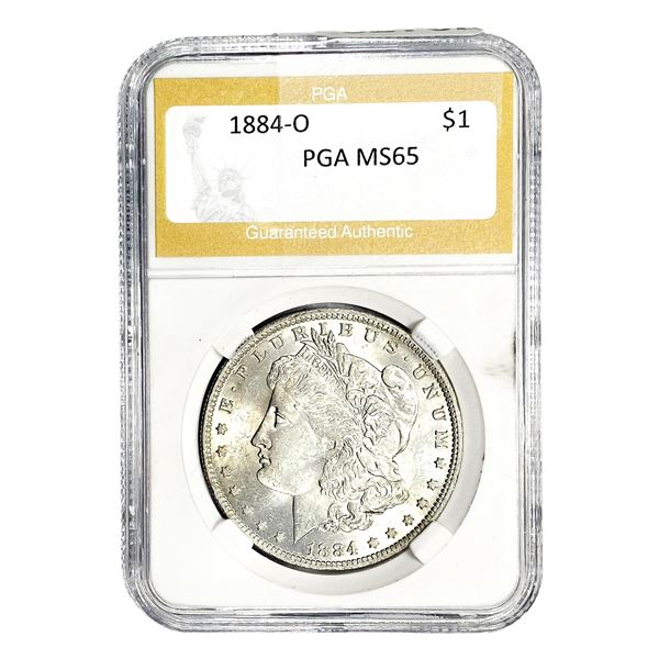 1884-O Morgan Silver Dollar PGA MS65