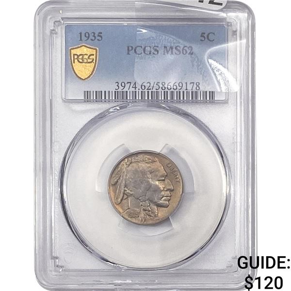 1935 Buffalo Nickel PCGS MS62