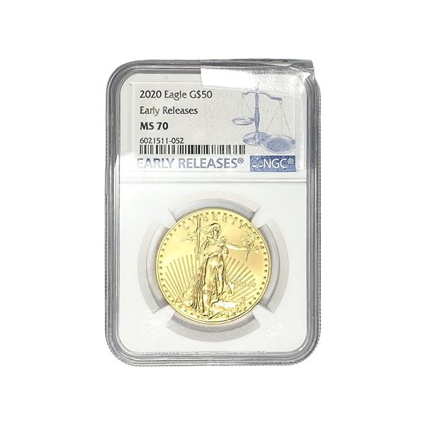 2020 1oz $50 Gold Eagle NGC MS70