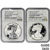 Image 1 : [2 Coins] 2012-S San Franciso Eagle Set $1 NGC PF69