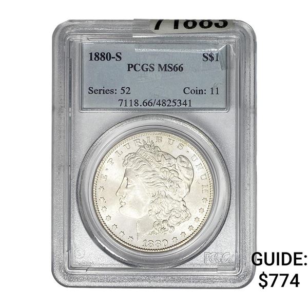 1880-S Morgan Silver Dollar PCGS MS66