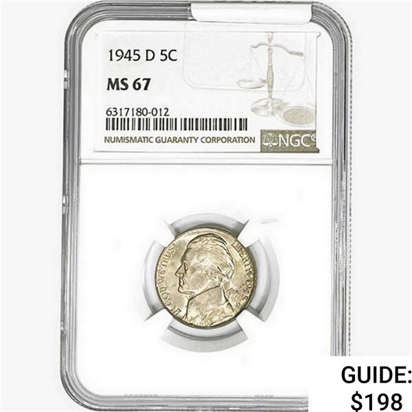 1945-D Jefferson Nickel NGC MS67