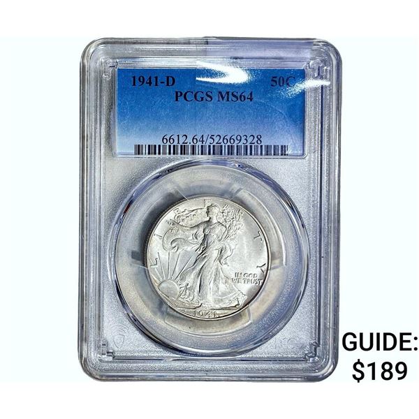1941-D Walking Liberty Half Dollar PCGS MS64