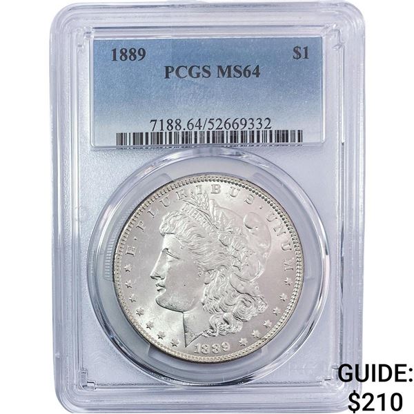 1889 Morgan Silver Dollar PCGS MS64