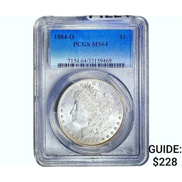 1884-O Morgan Silver Dollar PCGS MS64