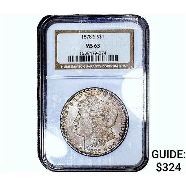 1878-S Morgan Silver Dollar NGC MS63