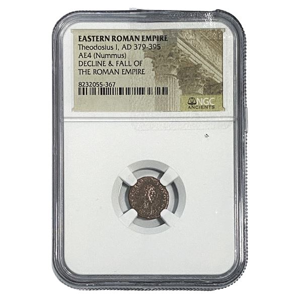 Eastern Roman Theodosius I, AD379-395 AE4(Nummus) NGC