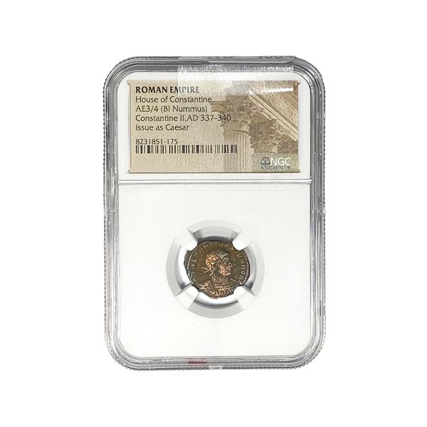 Roman House Of Constantine AE3/4(BI Nummus) NGC