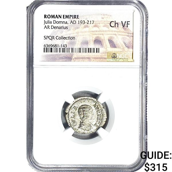 Roman Julia Domna, AD 193-217 AR Denarius NGC ChVF