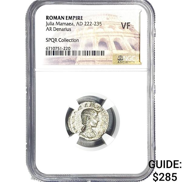 Roman Julia Mamaea, AD 222-235 AR Denarius NGC VF