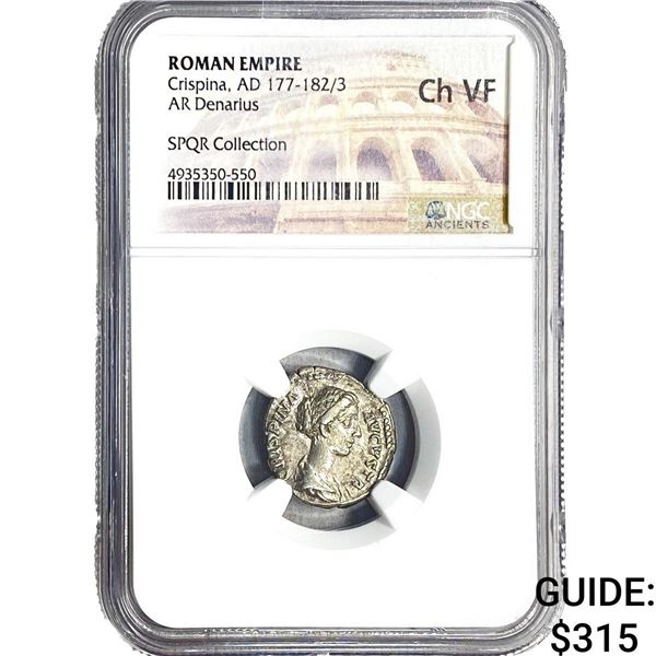 Roman Crispina, AD 177-182/3 AR Denarius NGC ChVF