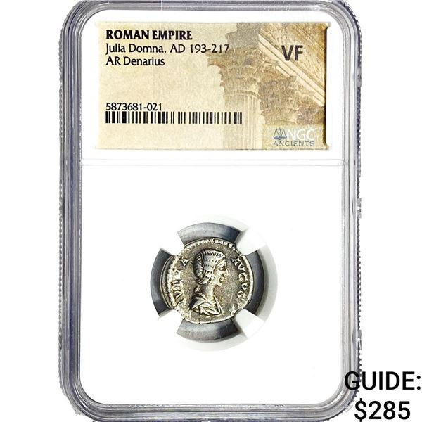 Roman Julia Domna, AD 193-217 AR Denarius NGC VF