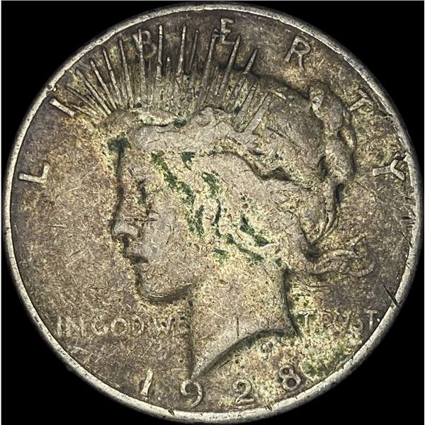 1928 Silver Peace Dollar ABOUT UNCIRCULATED