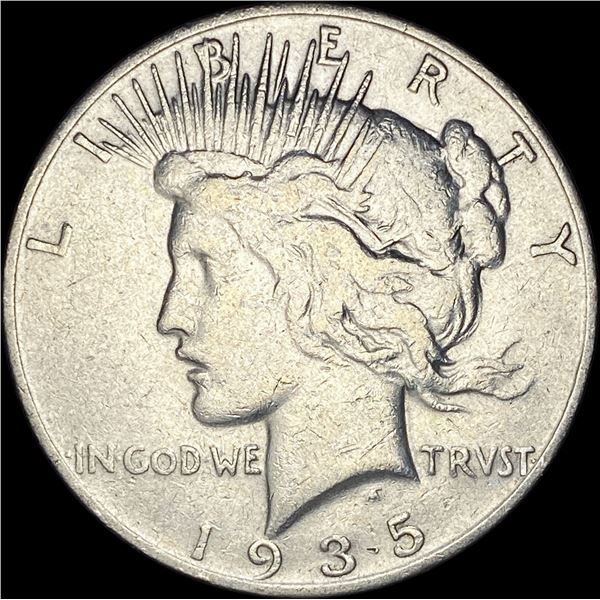 1935-S Silver Peace Dollar ABOUT UNCIRCULATED