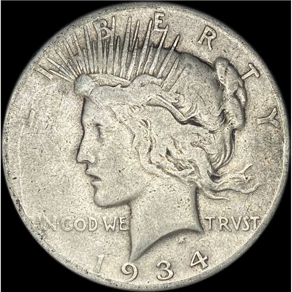 1934 Silver Peace Dollar ABOUT UNCIRCULATED