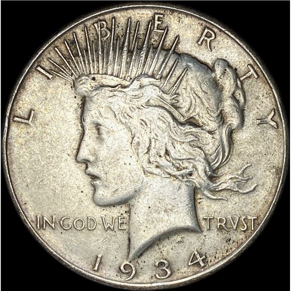 1934-D Silver Peace Dollar NEARLY UNCIRCULATED