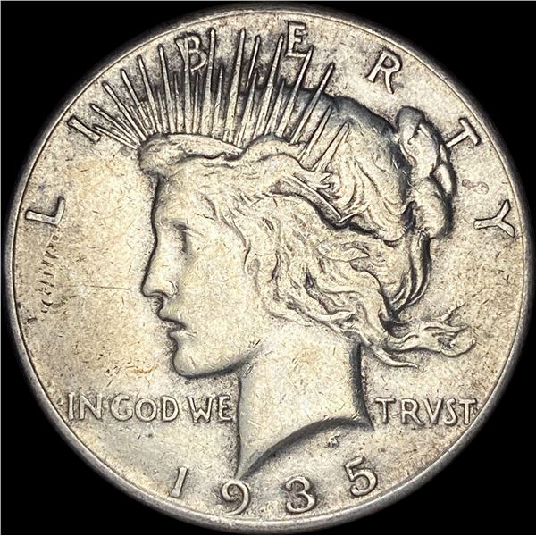 1935 Silver Peace Dollar NEARLY UNCIRCULATED