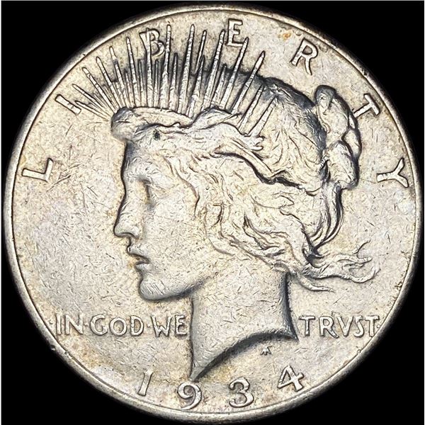 1934-D Silver Peace Dollar NEARLY UNCIRCULATED