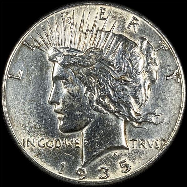 1935 Silver Peace Dollar CLOSELY UNCIRCULATED