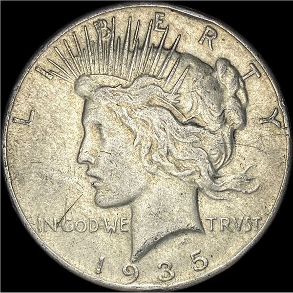 1935 Silver Peace Dollar CLOSELY UNCIRCULATED