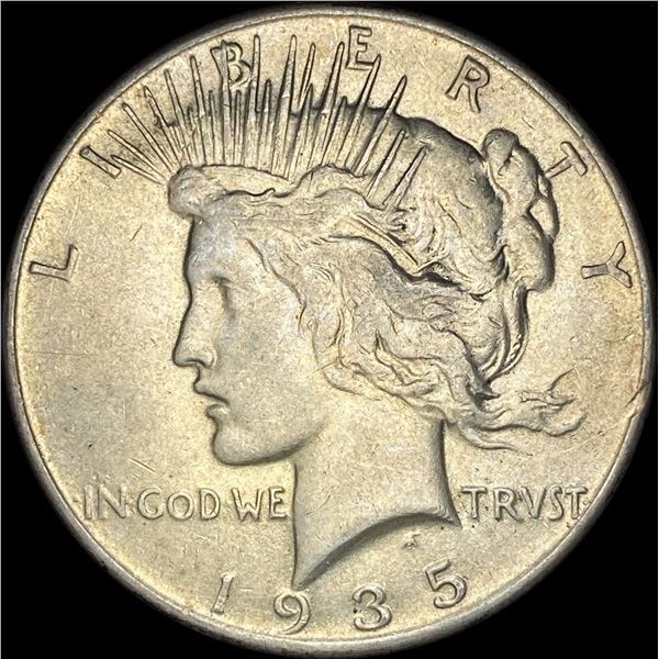1935 Silver Peace Dollar CLOSELY UNCIRCULATED