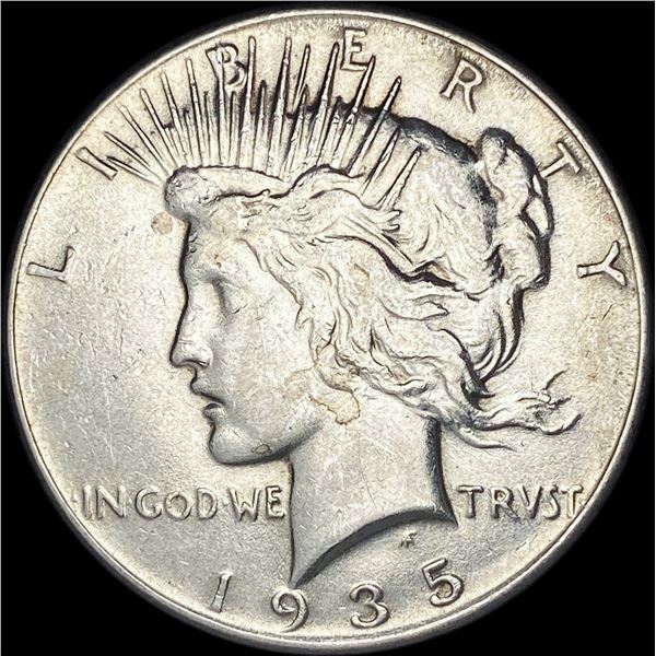 1935 Silver Peace Dollar CLOSELY UNCIRCULATED