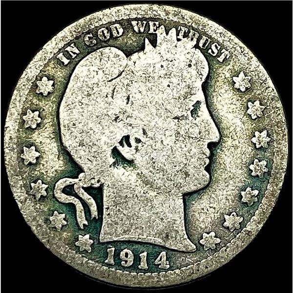 1914 Barber Silver Quarter NICELY CIRCULATED